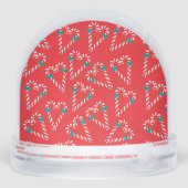 Christmas Love Candy Canes Baby Photo Sneeuwbol (Achterkant)