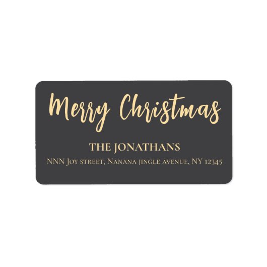Christmas Love Custom Elegant Return Address Etiket (Voorkant)