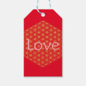 Christmas love flower of life Geschenkpapier Cadeaulabel (Voorkant)