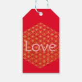 Christmas love flower of life Geschenkpapier Cadeaulabel (Achterkant)