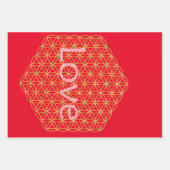 Christmas love flower of life Geschenkpapier Inpakpapier Vel (Voorkant 2)