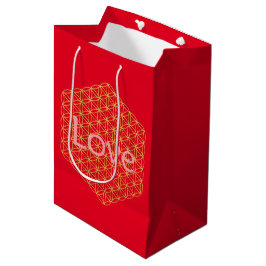 Christmas love flower of life Geschenkpapier Medium Cadeauzakje