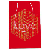 Christmas love flower of life Geschenkpapier Medium Cadeauzakje (Voorkant)