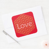 Christmas love flower of life Geschenkpapier Vierkante Sticker (Envelop)
