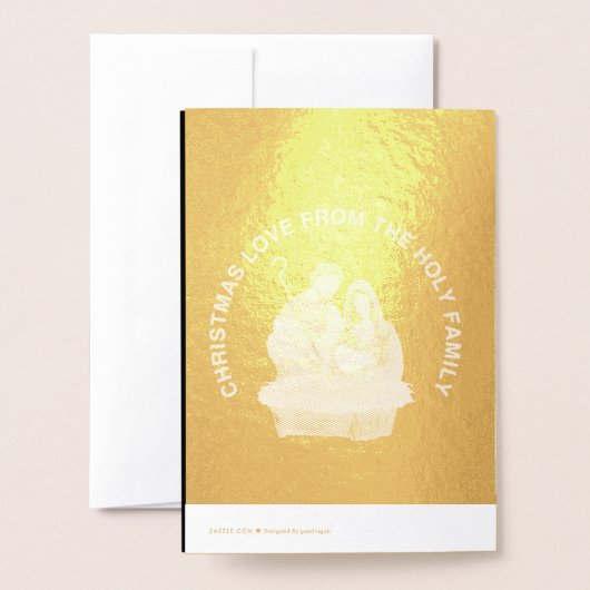 CHRISTMAS LOVE FROM THE HOLY FAMILY FOLIE KAARTEN (Met envelop)