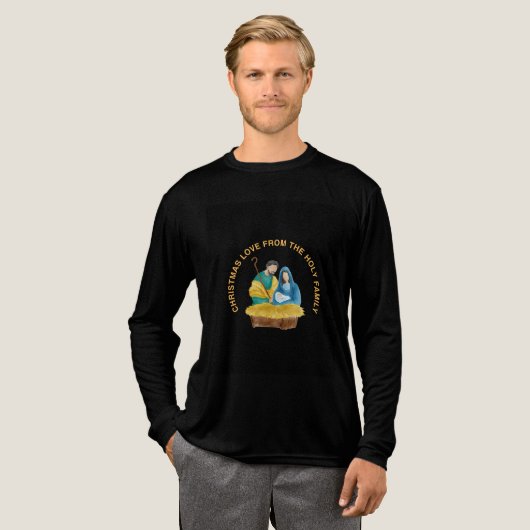CHRISTMAS LOVE FROM THE HOLY FAMILY Tri-Blend SHIRT (Voorkant)
