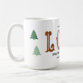 Christmas Love Modern Typography Personalized Mug  Koffiemok (Links)