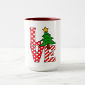 Christmas Love Mug  Warm Heart, Hot Cocoa Mok (Midden)