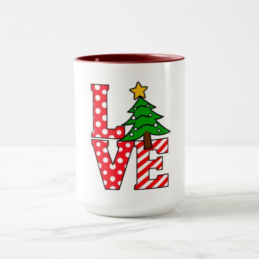 Christmas Love Mug  Warm Heart, Hot Cocoa Mok (Midden)