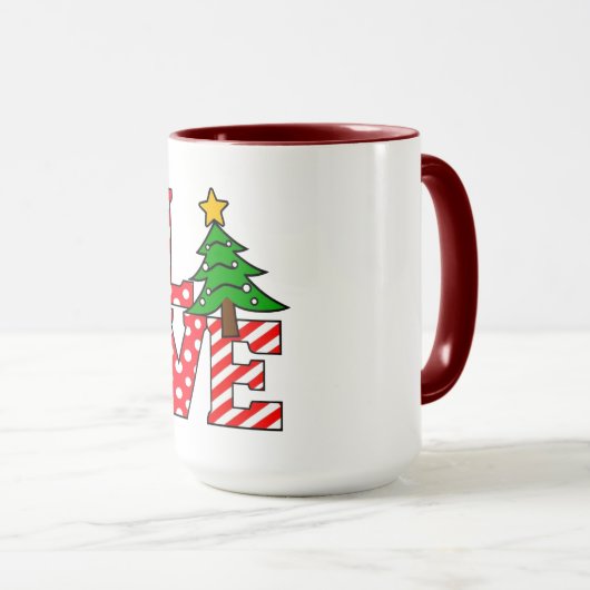 Christmas Love Mug  Warm Heart, Hot Cocoa Mok (Voorkant rechts)