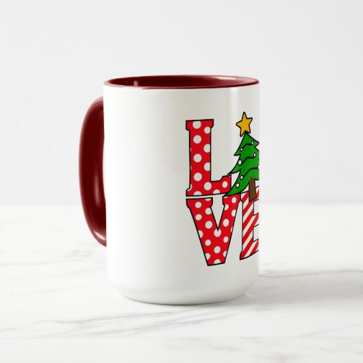Christmas Love Mug  Warm Heart, Hot Cocoa Mok (Voorkant links)