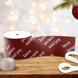Christmas Love Peace Joy Holiday  Grosgrain Lint