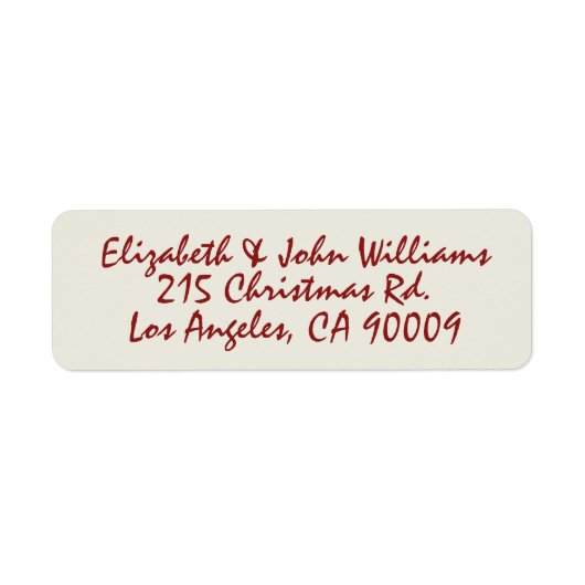 Christmas Love retour adreslabel Etiket (Voorkant)