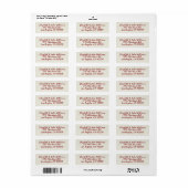Christmas Love retour adreslabel Etiket (Full Sheet)