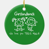 Christmas Love You Grandma Fun Graphic Gift Keramisch Ornament (Achterkant)