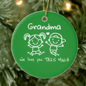 Christmas Love You Grandma Fun Graphic Gift Keramisch Ornament