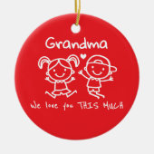 Christmas Love You Grandma Fun Graphic Gift Keramisch Ornament (Voorkant)