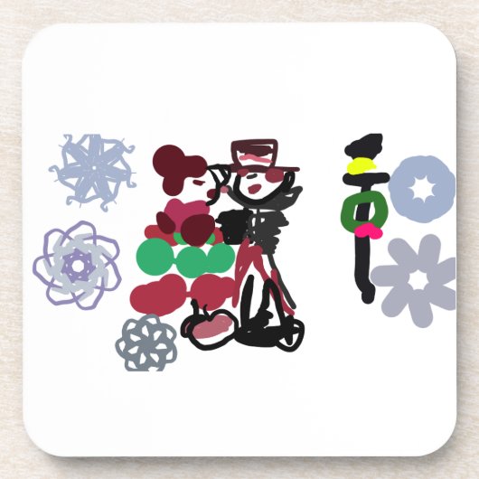 Christmas Lovely walking Bier Onderzetter (Voorkant)