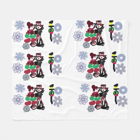 Christmas Lovely walking Fleece Deken (Voorkant (Horizontaal))