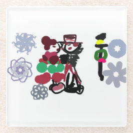 Christmas Lovely walking Glazen Onderzetter