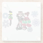 Christmas Lovely walking Glazen Onderzetter (Achterkant)