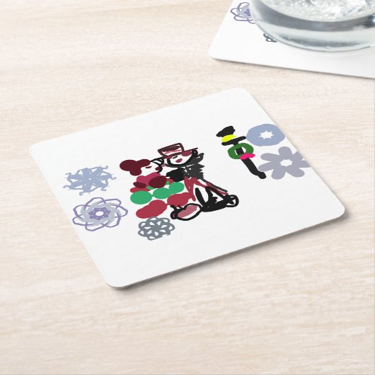 Christmas Lovely walking Kartonnen Onderzetters (Schuin)