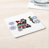 Christmas Lovely walking Kartonnen Onderzetters (Schuin)