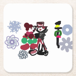 Christmas Lovely walking Kartonnen Onderzetters