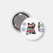 Christmas Lovely walking Magneet (Voorkant / Achterkant)