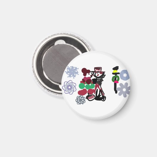 Christmas Lovely walking Magneet (Voorkant / Achterkant)