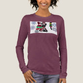 Christmas Lovely walking Tri-Blend Shirt (Voorkant)