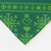 Christmas Lover Cross Pattern Sampler Design Fleece Deken (Hoek)