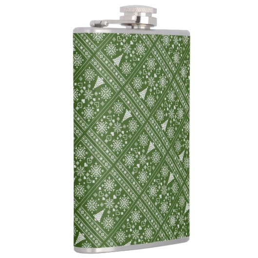 Christmas Lover Cross Pattern Sampler Design Heupfles (Rechts)