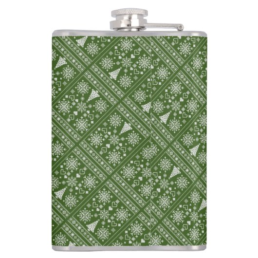 Christmas Lover Cross Pattern Sampler Design Heupfles (Achterkant)