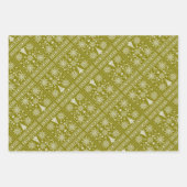 Christmas Lover Cross Pattern Sampler Design Inpakpapier Vel (Voorkant 3)