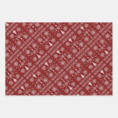 Christmas Lover Cross Pattern Sampler Design Inpakpapier Vel (Voorkant 2)
