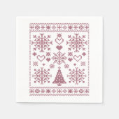 Christmas Lover Cross Pattern Sampler Design Servet (Voorkant)