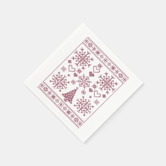 Christmas Lover Cross Pattern Sampler Design Servet (Hoek)