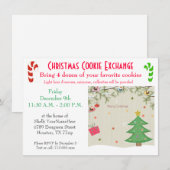 Christmas Lunch Cookie Exchange Invitation Kaart (Voorkant / Achterkant)