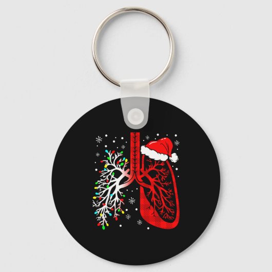 Christmas Lung Lights Resratory Therast Holiday  Sleutelhanger (Voorkant)
