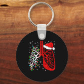Christmas Lung Lights Resratory Therast Holiday  Sleutelhanger (Voorkant)