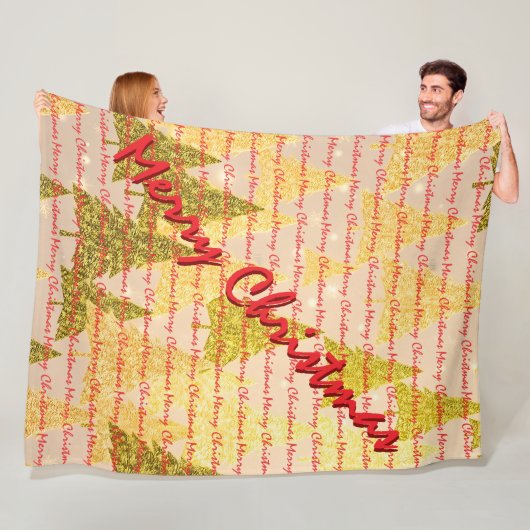 Christmas Luxury Christmas Trees Festive Fleece Deken (In situ)