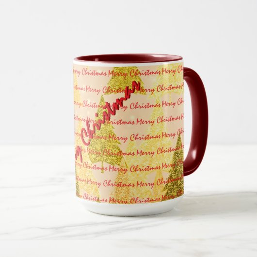Christmas Luxury Christmas Trees Festive Mok (Voorkant rechts)