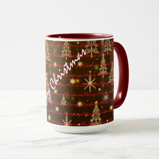 Christmas Luxury Christmas Trees Festive Mok (Voorkant rechts)