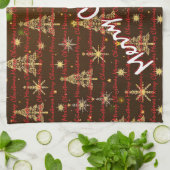 Christmas Luxury Christmas Trees Festive Theedoek (Gevouwen)