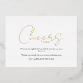 Christmas Luxury Minimalist 4 Photos Family  Folie Feestdagenkaart (Achterkant)