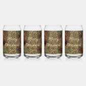 Christmas, Luxury Pattern, Red Gold Green Black Blikvorm Glas (Achterkant)