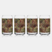 Christmas, Luxury Pattern, Red Gold Green Black Blikvorm Glas (Rechts)