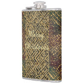 Christmas, Luxury Pattern, Red Gold Green Black Heupfles (Links)