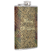 Christmas, Luxury Pattern, Red Gold Green Black Heupfles (Rechts)